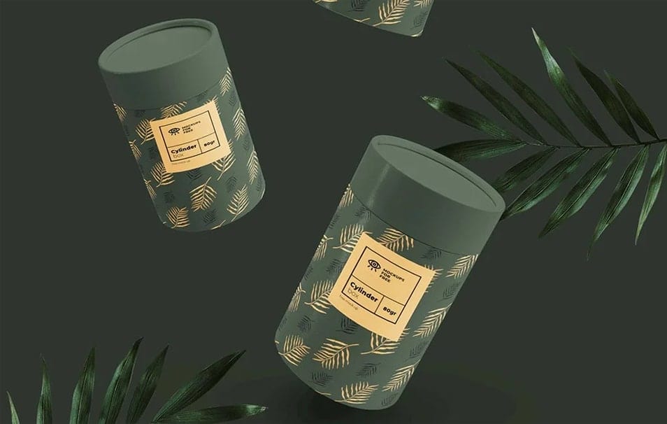 Cylinder Boxs Mockup