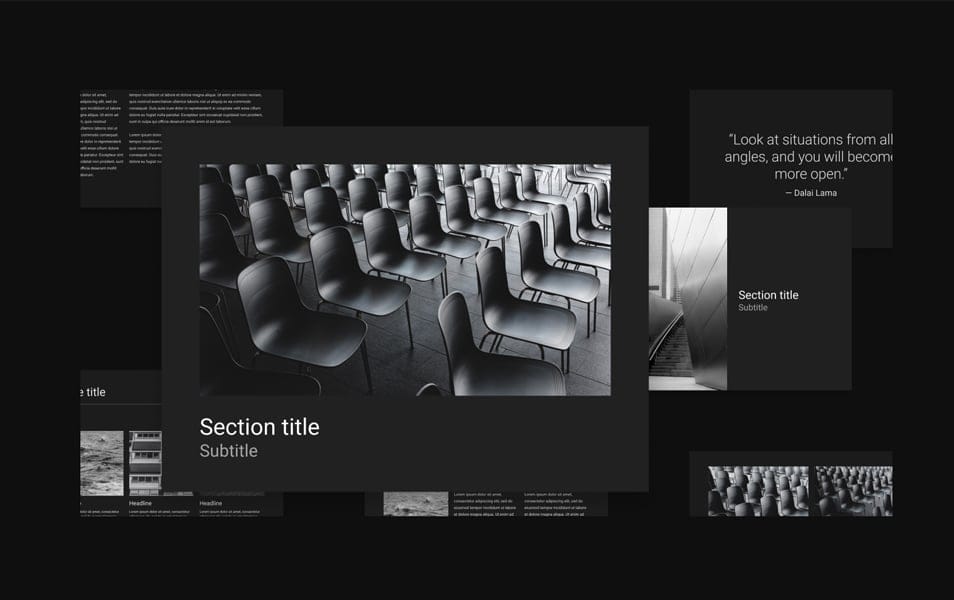 Dark Minimalistic Presentation Template