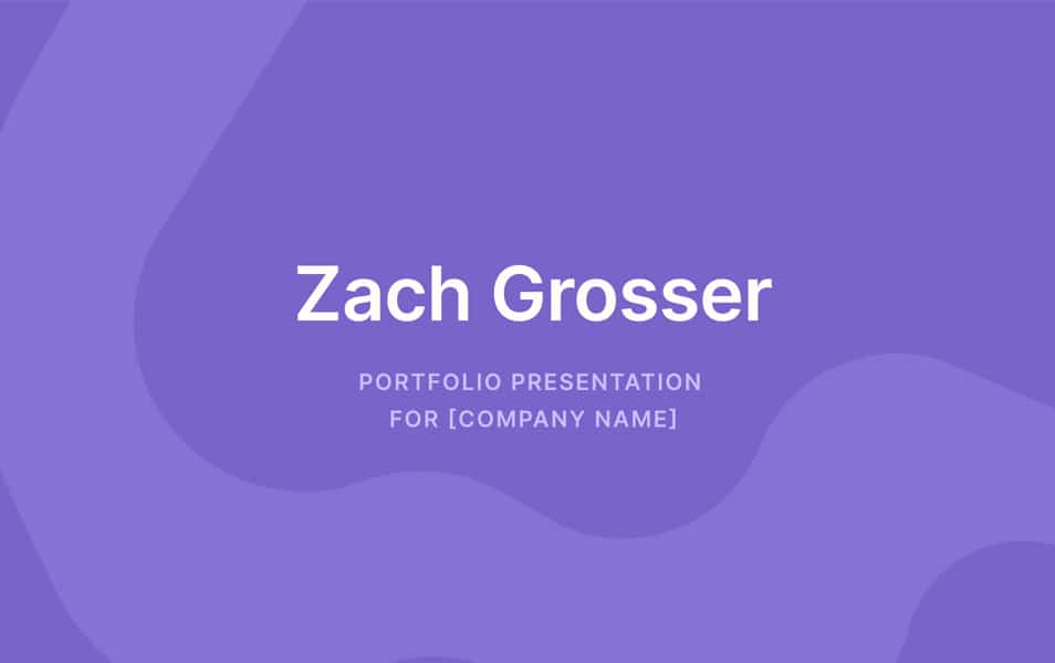 Designer Portfolio Presentation Template