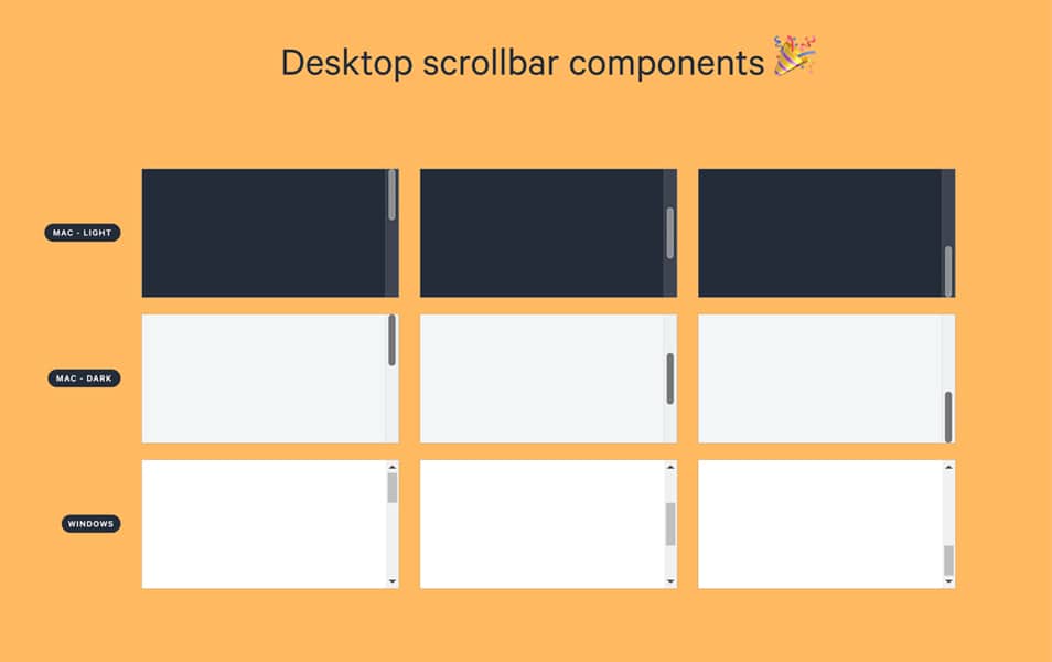 Desktop Scrollbar Components