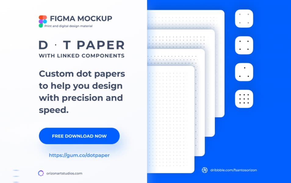 Dot and Grid Paper Template Free Figma Mockup
