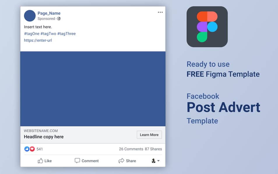 FREE Figma Facebook Advert Post Template