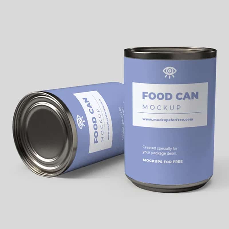 Food Can Mockup