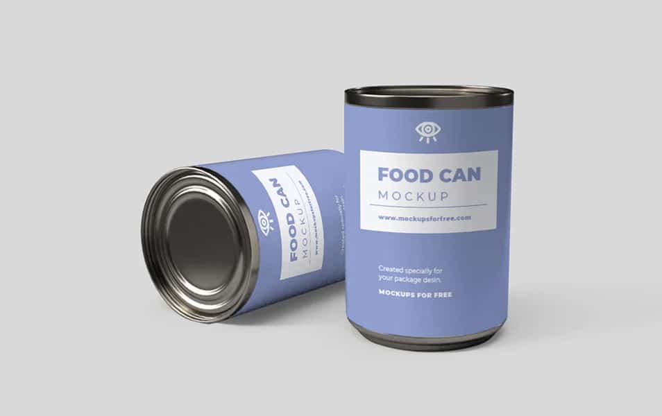 Food Can Mockup