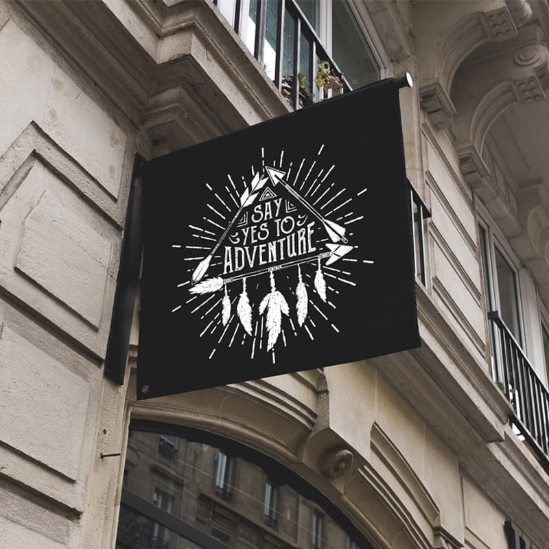 Free 5 Star Hotel Sign Mockup