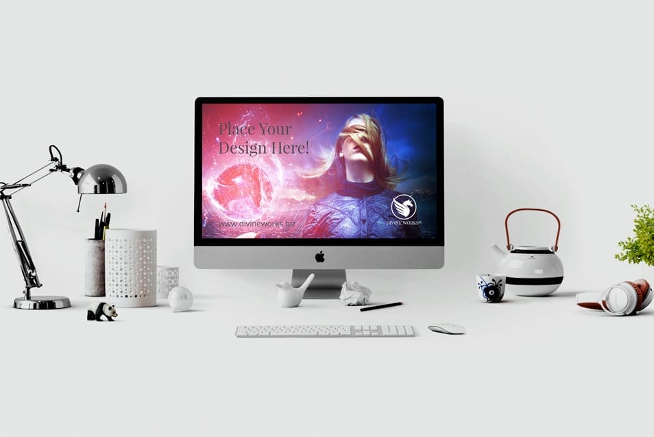Free Apple iMac Mockup