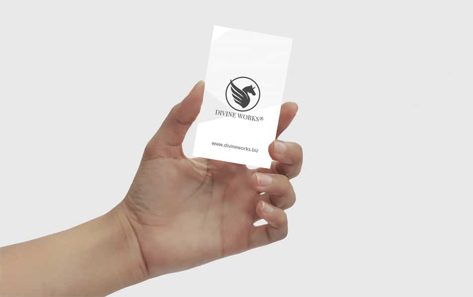 Free Business Card In Hand Mockup
