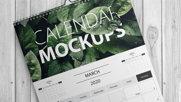 Free Calendar Mockup Set