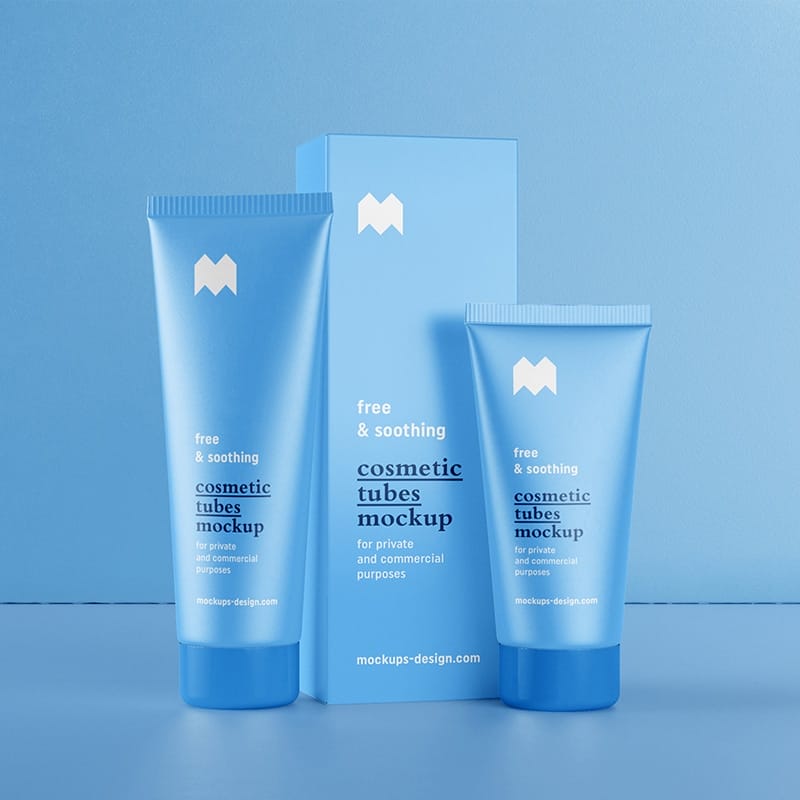 Free Cosmetic Tubes Mockup