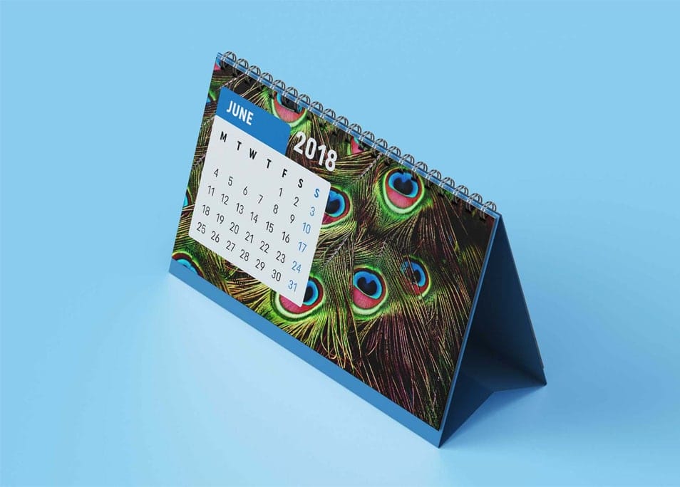 Free Desk Calendar Design Mockups