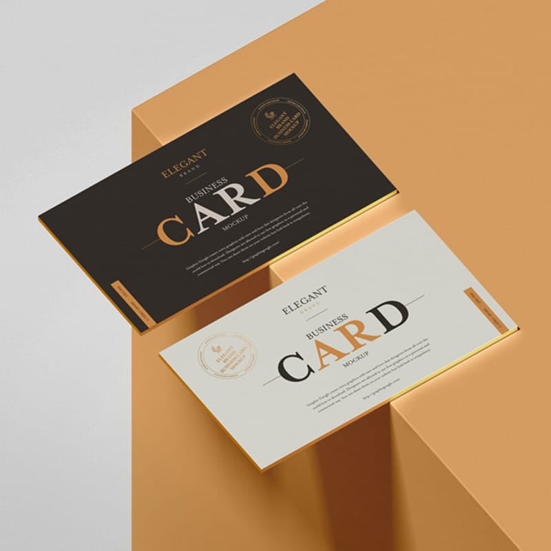 Free Elegant Brand Business Card Mockup