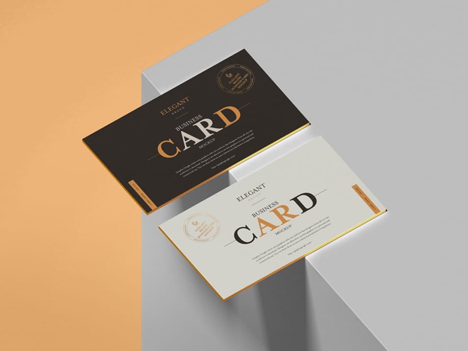 Free Elegant Brand Business Card Mockup