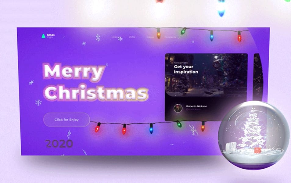 Free FIgma Christmas file with Animation