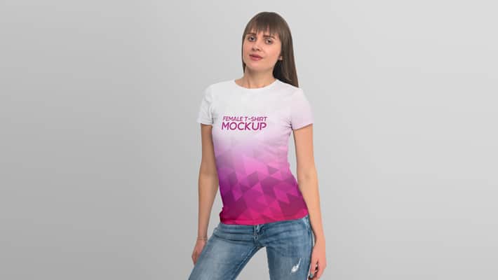 Free Female T-Shirt MockUps