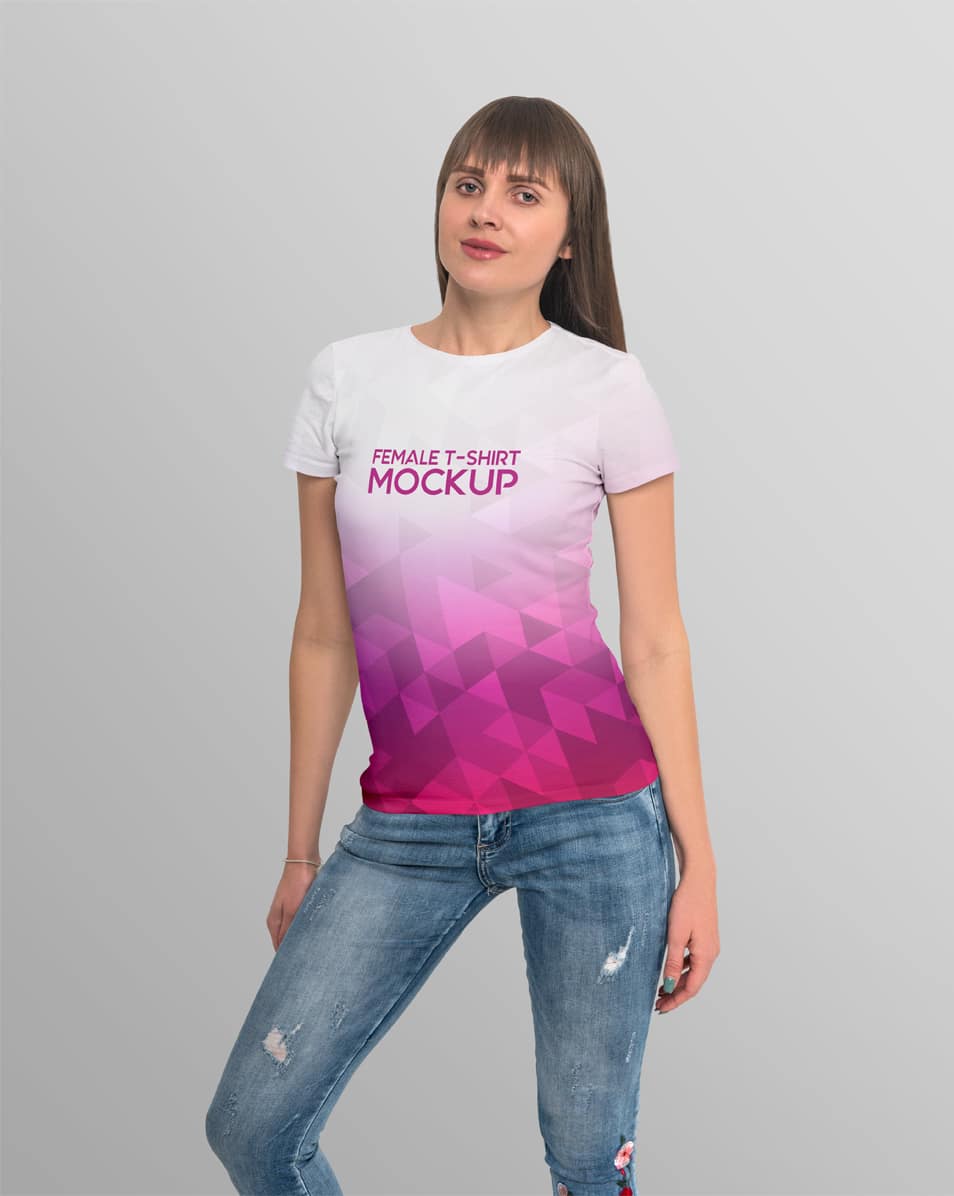 Free Female T-Shirt MockUps