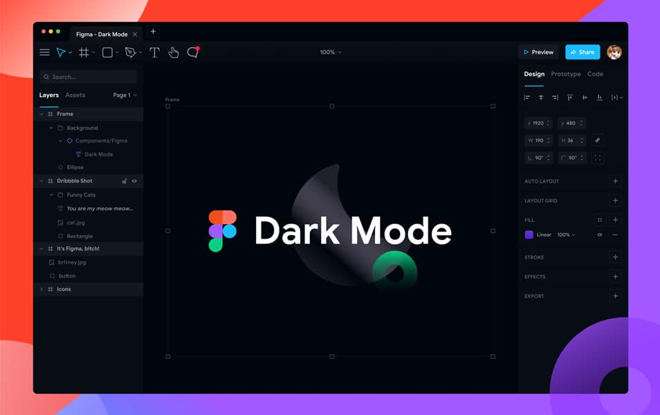Free Figma App Dark Mode