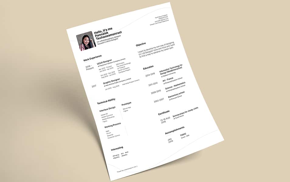 Free Figma Resume Template