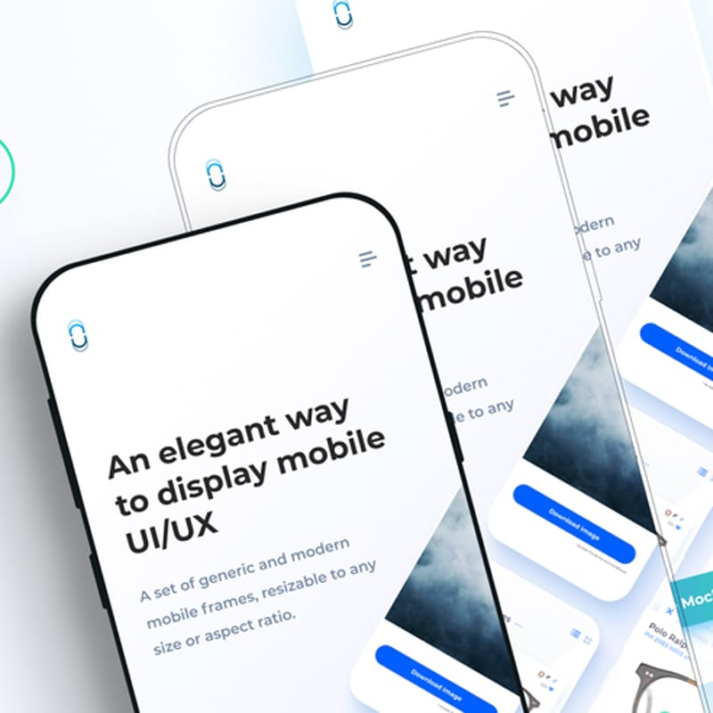 Free Flat Mobile Frames Figma Mockup