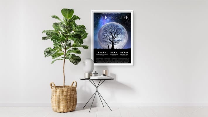 Free Flower Pot Back Wall Poster Mockup