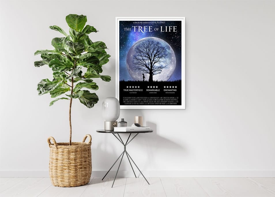 Free Flower Pot Back Wall Poster Mockup