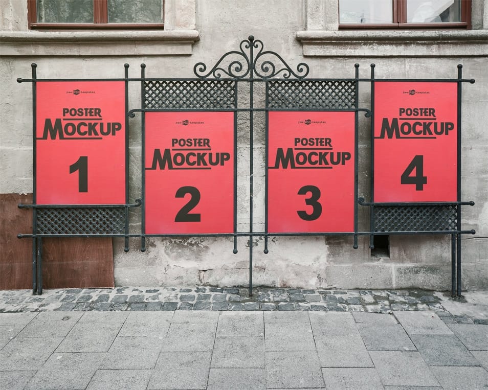 Free Flyer / Poster Mock-up in PSD