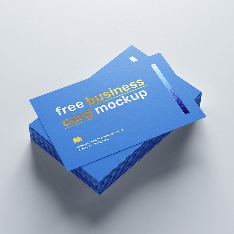 Free Foil Business Card Mockup
