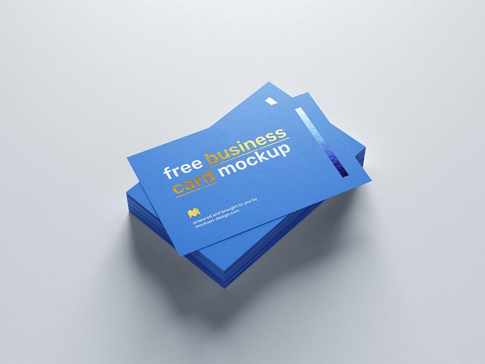 Free Foil Business Card Mockup