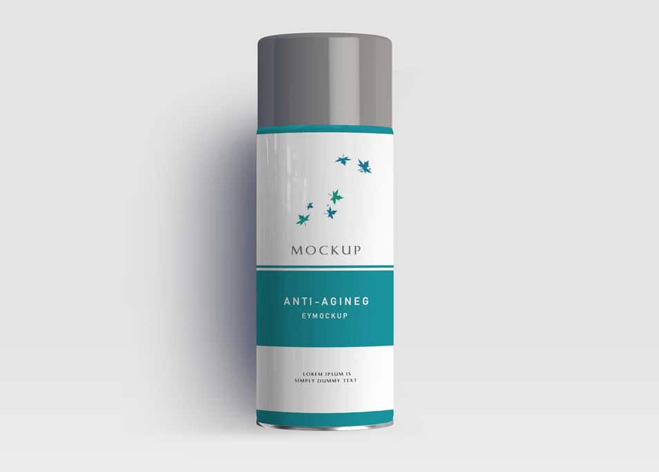 Free Green Spray Deo Bottle Mockup