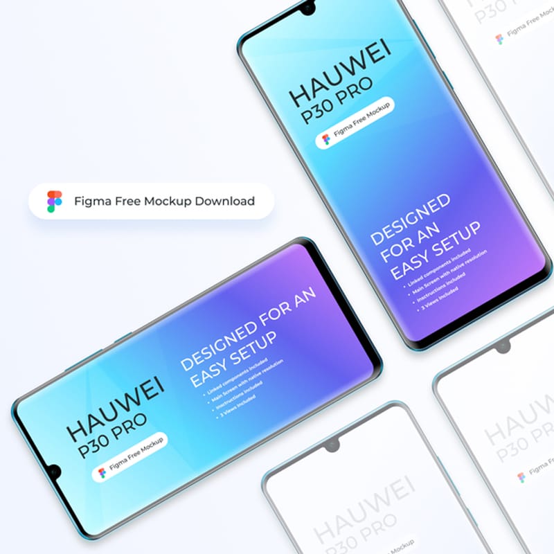 Free Huawei P30 Pro Figma Mockup
