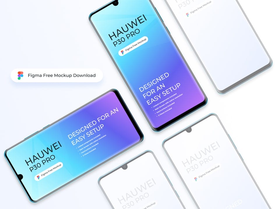 Free Huawei P30 Pro Figma Mockup