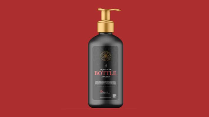 Free Liquid Soap Bottle Mockup