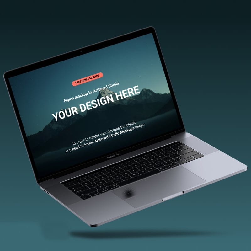 Free MacBook Mockup For Figma