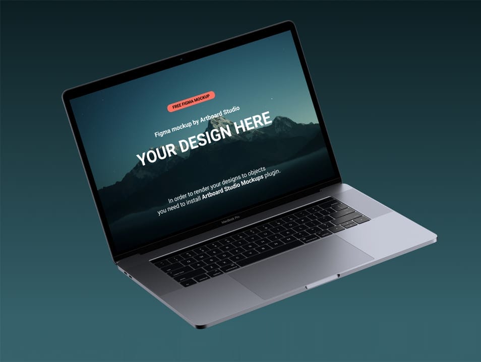 Free MacBook Mockup For Figma