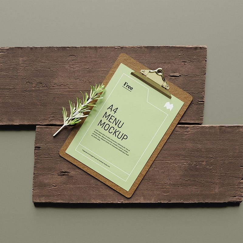 Free Menu Mockup