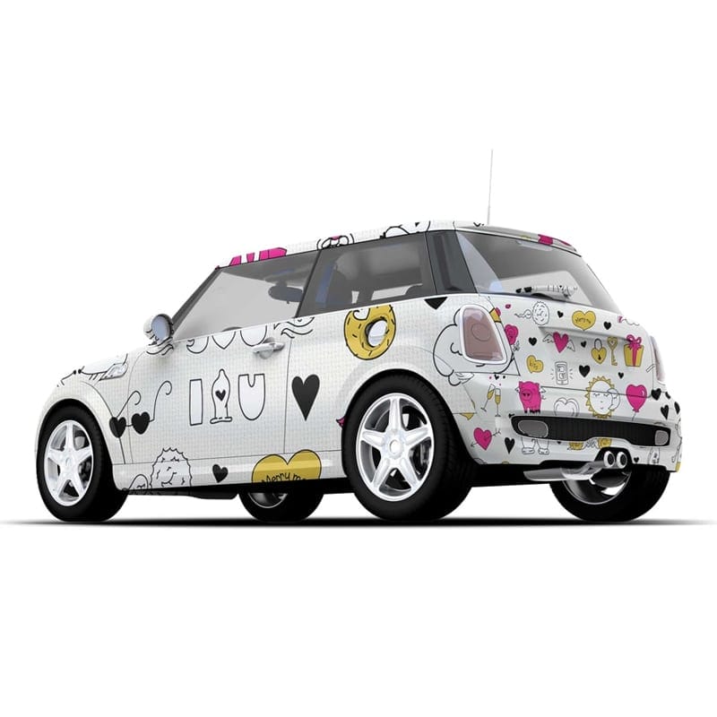 Free Mini Car PSD Body Design Mock-up