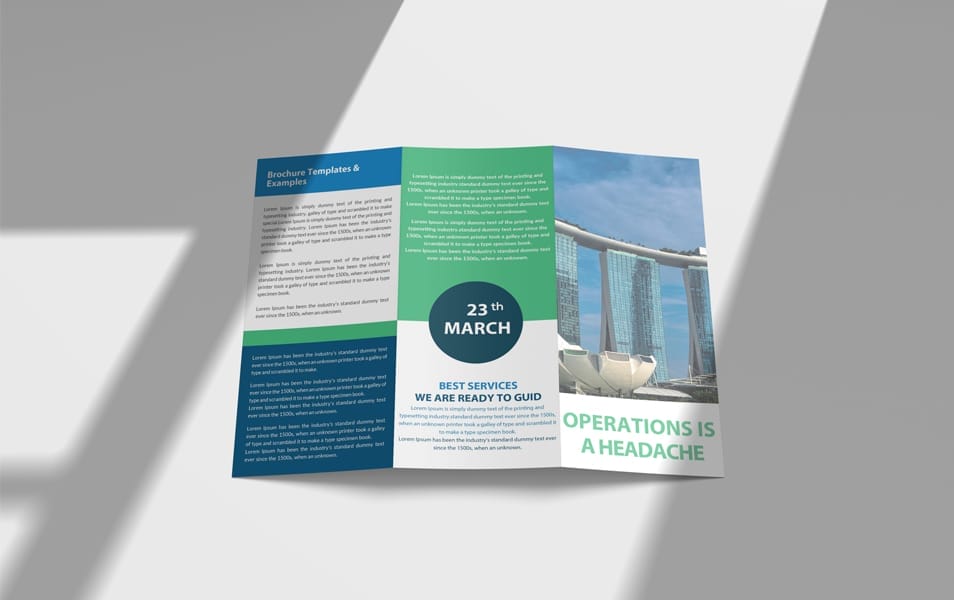 Free New Hospital Tri-Fold Brochure PSD Mockup