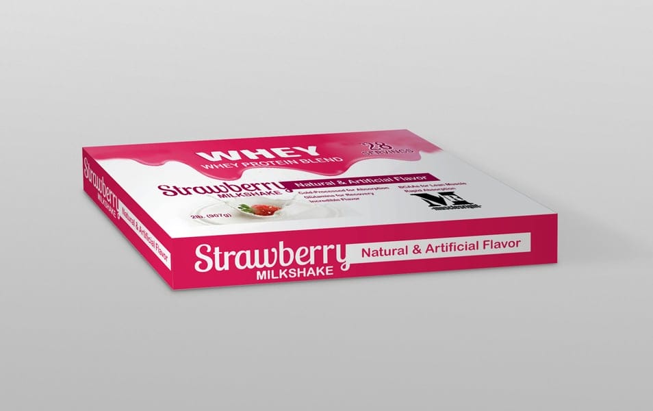 Free New Milkshake Powder Rectangle Box Packaging Mockup