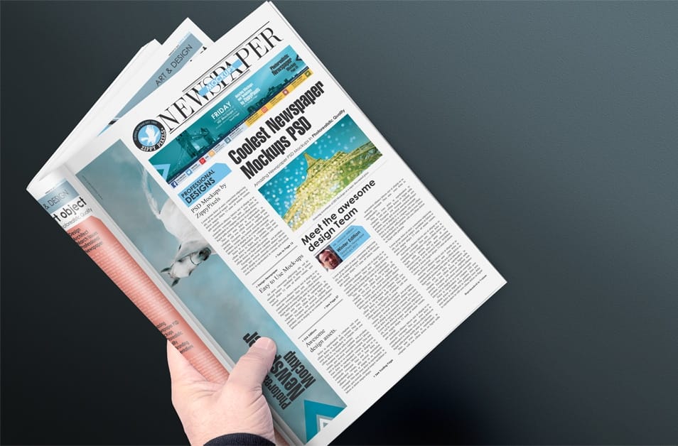 Free Newspaper Front Page Mockup