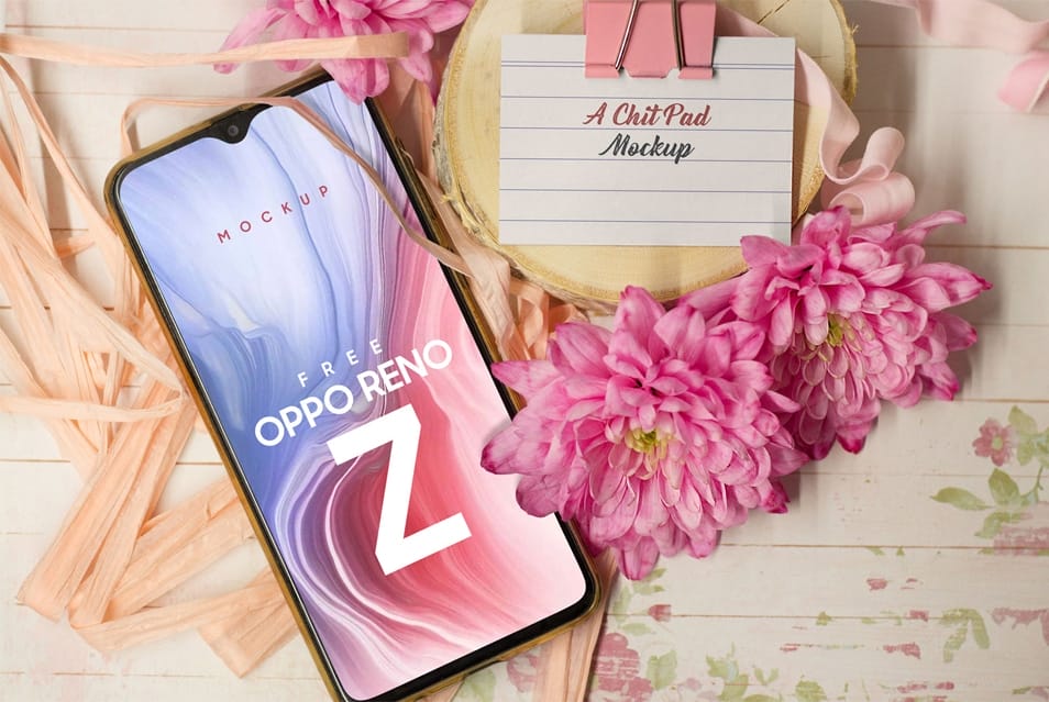 Free Oppo Reno Z Photo Mockup PSD
