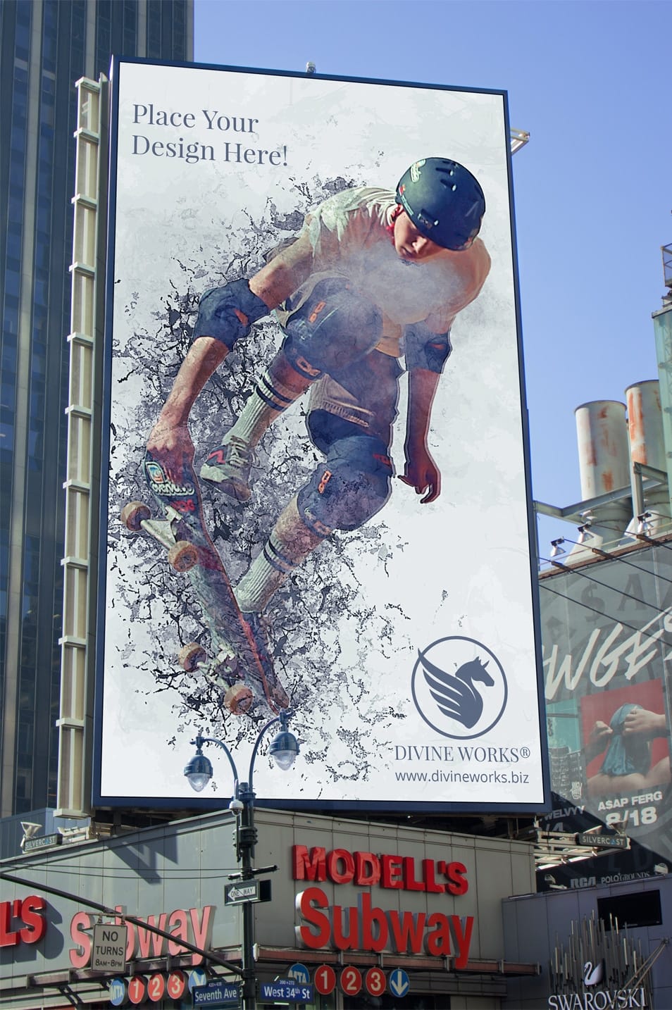 Free Outdoor Advertising Billboard Mockup