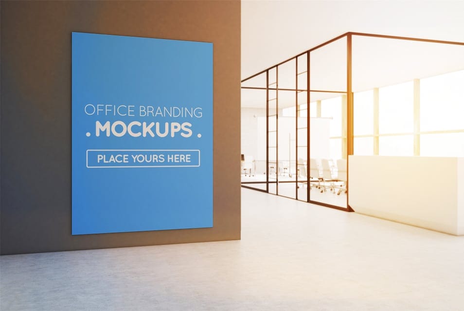 Free PSD Poster Mockup Outside