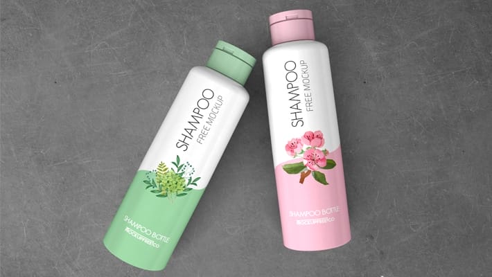 Free Shampoo Bottle PSD MockUps