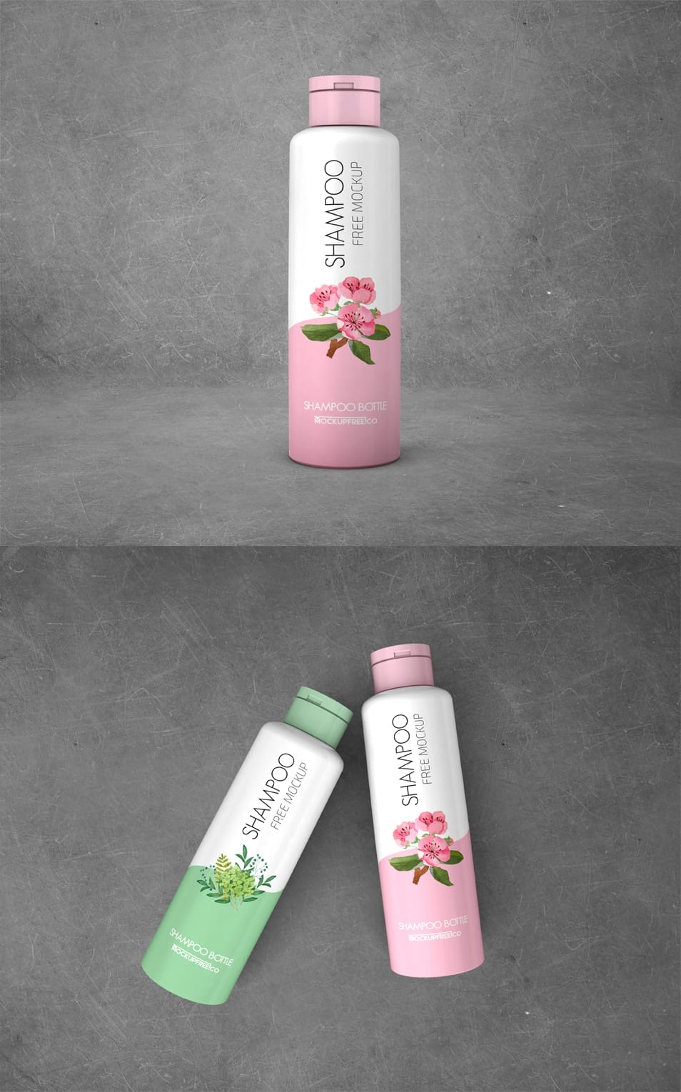 Free Shampoo Bottle PSD MockUps