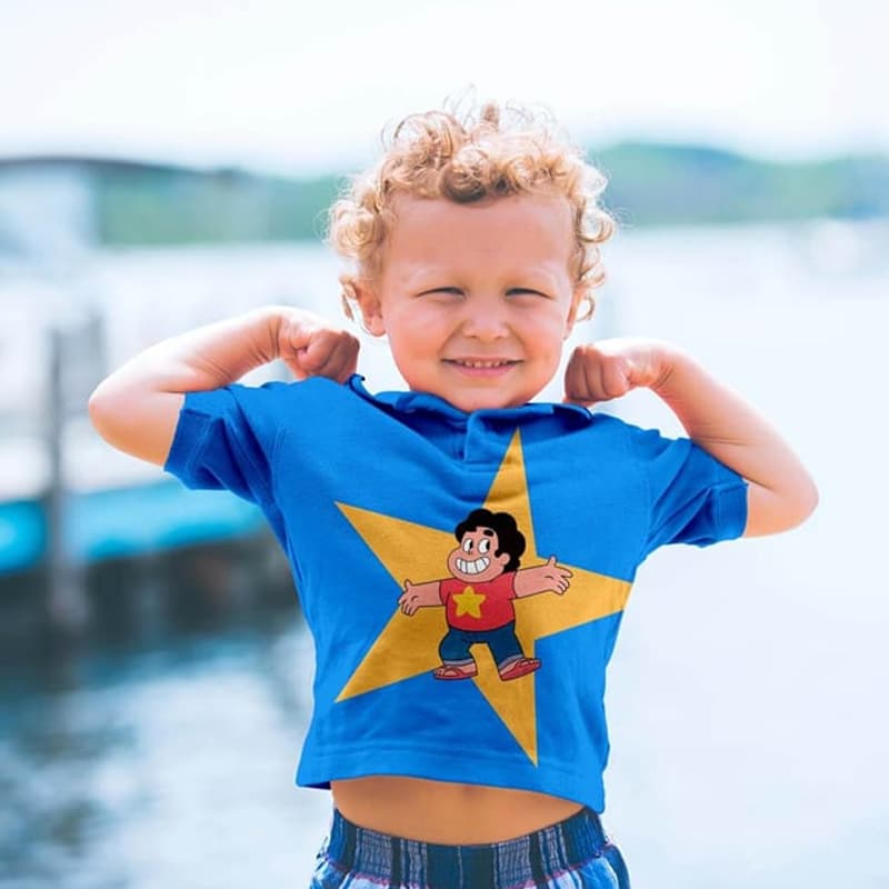 Free Short Sleeves Kids T-Shirt Mockup PSD