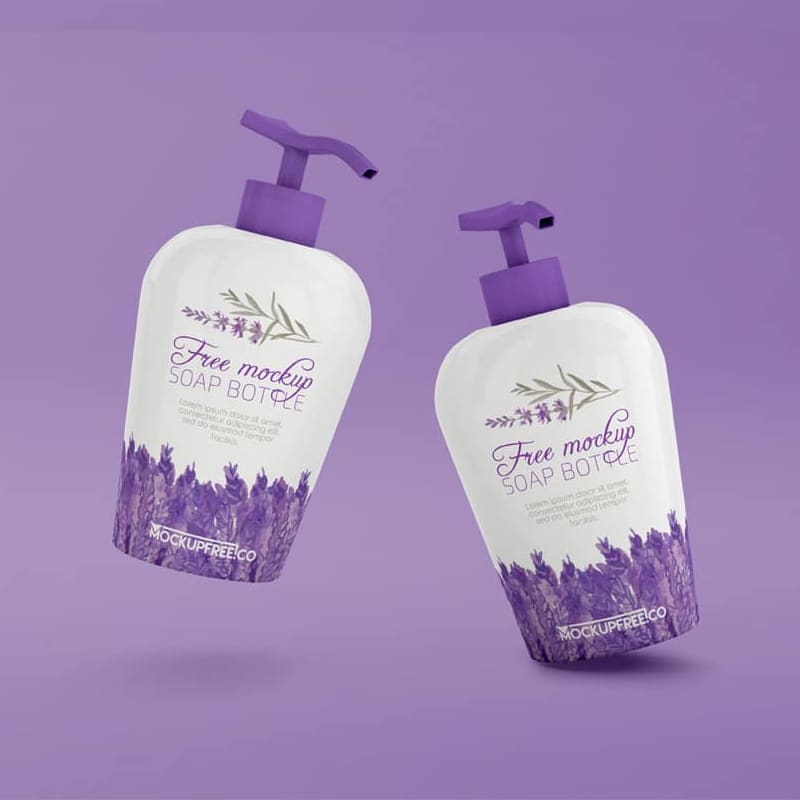 Free Soap Dispenser Bottle PSD MockUps