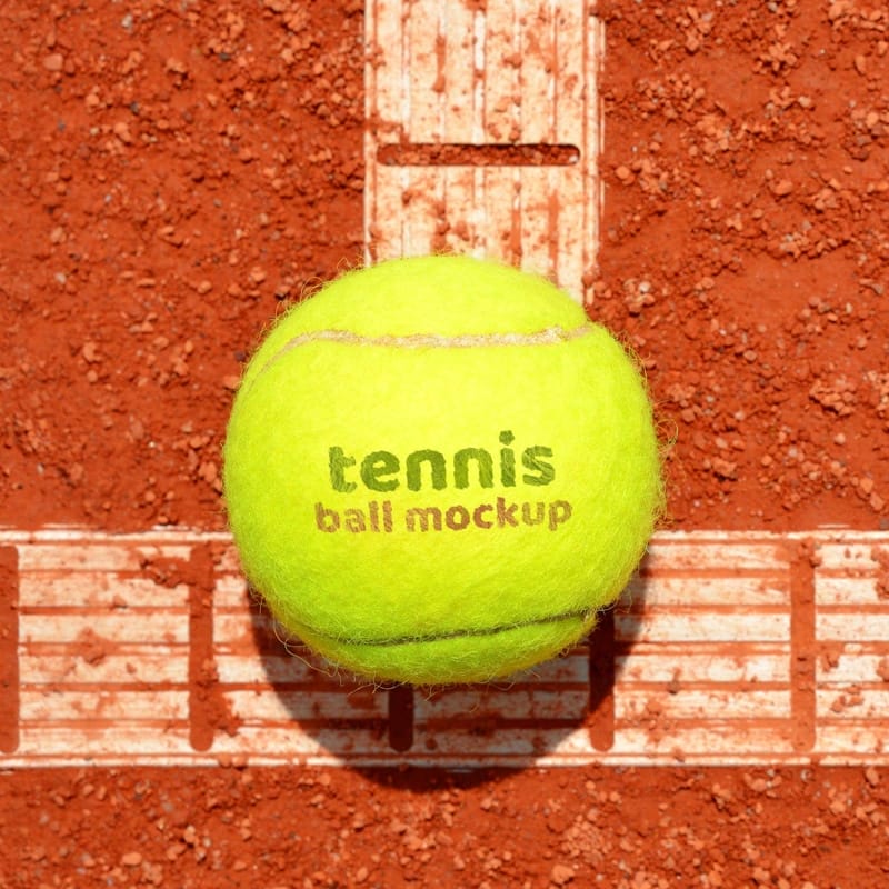 Free Soft Tennis Ball Logo Mockup PSD
