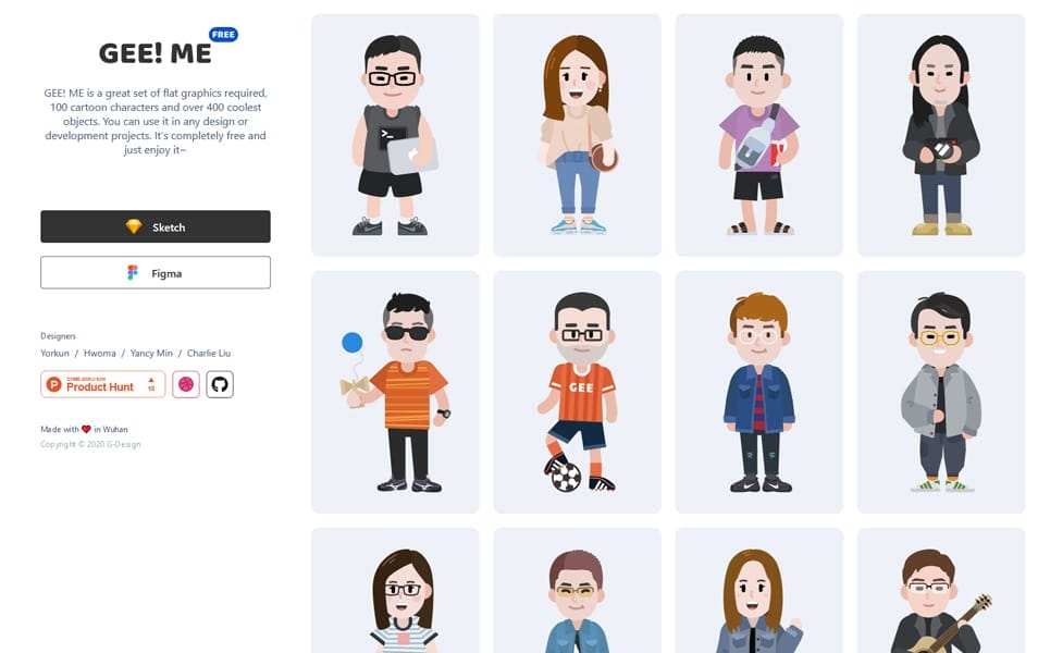 GEE! ME | Free Vector Character Pack