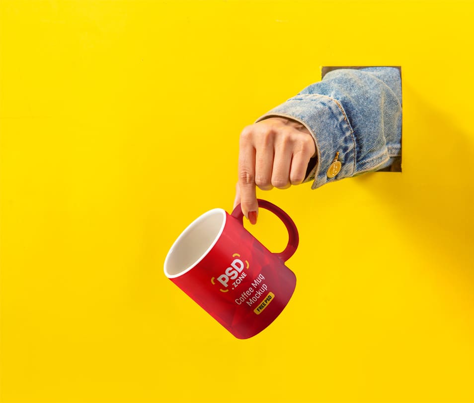 Hand Holding Coffee Mug Mockup