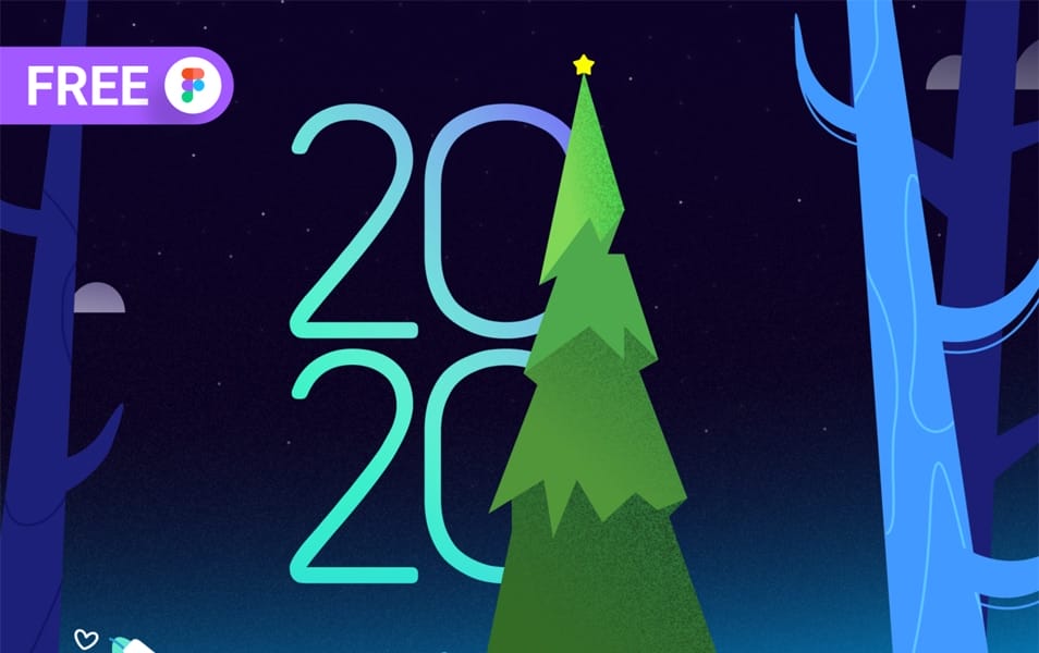 Happy New Year Figma Illustration