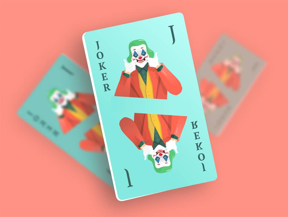 JOKER Playing card Illustration Mockup
